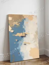 Abstract Sky & Gold Clouds Canvas Wall Art for Living Room Decor – view 3
