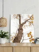 Autumn Tree with Yellow Leaves Canvas Wall Art for Living Room Home Decor – view 3
