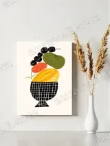 Colorful Fruit Illustration Canvas Wall Art for Living Room Home Decor – view 4