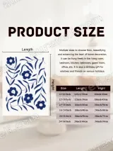 Indigo Floral Canvas Wall Art for Living Room Bedroom Home Decor – view 7