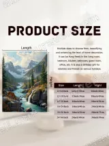Scenic Mountain River Deer Canvas Wall Art for Living Room Home Decor – view 7