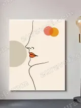Minimalist Abstract Face Line Art Wall Art for Living Room Home Decor – view 2