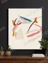 Abstract Brushstroke Canvas Wall Art for Living Room Bedroom Home Decor