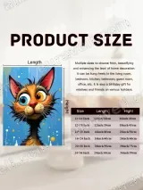 Whimsical Cartoon Cat Canvas Wall Art for Living Room Home Decor – view 7