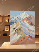 Colorful Mountain Landscape Canvas Wall Art for Living Room Home Decor – view 3