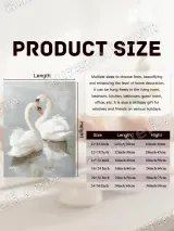 Romantic Swan Couple Canvas Wall Art for Living Room Bedroom Home Decor – вид 7