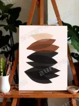 Abstract Leaf - Shaped Canvas Wall Art for Living Room Bedroom Home Decor