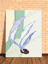 Abstract Blue Botanical Canvas Wall Art for Living Room Bedroom Home Decor – вид 2