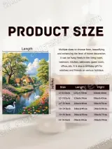 Thatched Cottage Swan River Floral Canvas Wall Art for Home Decor – view 7