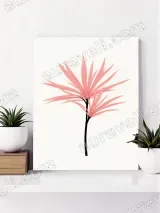 Pink Botanical Canvas Wall Art for Living Room Bedroom Home Decor