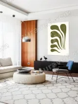 Abstract Botanical Leaf Canvas Wall Art for Living Room Decor – view 5