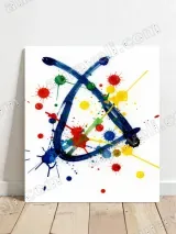 Abstract Colorful Paint Splatter Canvas Wall Art for Living Room Home Decor