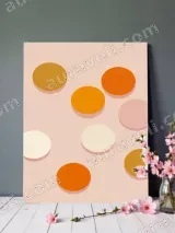 Abstract Geometric Circles Canvas Wall Art for Living Room & Bedroom Decor – view 3