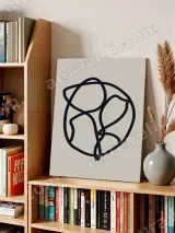 Abstract Continuous Line Canvas Wall Art for Living Room Home Decor – view 5