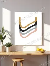 Abstract Wavy Layers Canvas Wall Art for Modern Home Decor – view 4