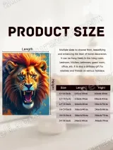 Roaring Lion Vibrant Canvas Wall Art for Living Room Home Decor – view 7