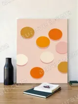 Abstract Geometric Circles Canvas Wall Art for Living Room & Bedroom Decor – view 4