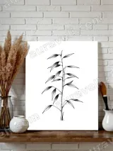 Bamboo Plant Line Art Canvas Wall Art for Living Room Bedroom Home Decor