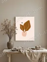 Abstract Botanical Plant Pot Canvas Wall Art for Living Room Decor – view 3