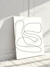 Abstract Continuous Line Wall Art for Living & Bedroom Home Decor – view 3