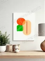 Geometric Color - Block Canvas Wall Art for Living Room Home Decor – view 4