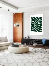 Minimalist Botanical Leaf Canvas Wall Art for Living Room Decor – view 5