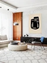 Abstract Black Minimalist Canvas Wall Art for Living Room Home Decor – view 5