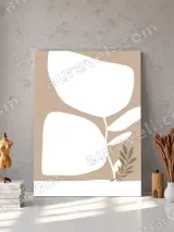 Minimalist Abstract Botanical Canvas Wall Art for Living Room Decor