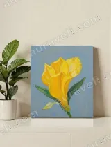 Yellow Lily Floral Canvas Wall Art for Living Room Bedroom Home Decor – view 2
