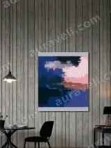 Abstract Color Block Canvas Wall Art for Living Room Home Decor – view 3