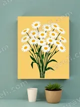Daisy Bouquet Canvas Wall Art for Living Room Bedroom Home Decor