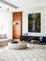 Nature Waterfall Forest Bridge Canvas Wall Art for Home Decor – view 5