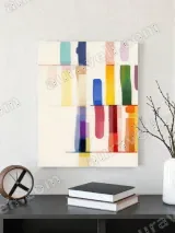 Abstract Color Block Canvas Wall Art for Living Room & Bedroom Home Decor – view 3