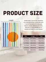 Abstract Color Stripes & Orange Circle Wall Art for Living Room Decor – view 7