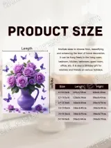 Purple Roses & Butterflies in Vase Canvas Wall Art for Living Room Bedroom Home Decor – view 7