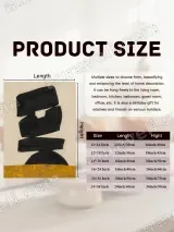 Abstract Black Geometric Canvas Wall Art for Living Room Home Decor – view 7