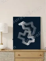Abstract Geometric Wireframe Canvas Wall Art for Living Room Home Decor – view 3