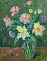 Vibrant Floral Bouquet Canvas Wall Art for Living Room Home Decor living room wall art for modern home decor