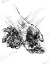 Hands Sketch Black & White Canvas Wall Art for Living Room Home Decor wall art print