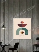 Abstract Geometric Circles & Arches Canvas Wall Art for Home Decor – view 2