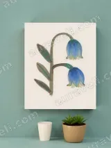 Blue Bellflower Canvas Wall Art for Living Room Bedroom Home Decor – view 2