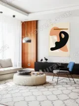 Abstract Organic Shapes Canvas Wall Art for Living Room Decor – view 5