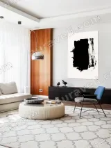 Abstract Black Ink Brushstroke Canvas Wall Art for Modern Home Decor – view 5