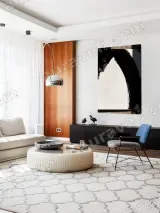 Abstract Black & White Arch Canvas Wall Art for Living Room Home Decor – view 5