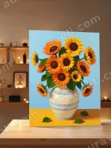Sunflower Vase Floral Canvas Wall Art for Living Room Home Decor – view 3