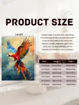 Colorful Macaw Parrot Canvas Wall Art for Living Room Decor – вид 7