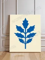 Blue Botanical Leaf Canvas Wall Art for Living Room Bedroom Home Decor