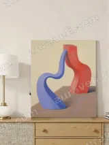 Abstract Curved Sculpture Canvas Wall Art for Living Room Home Decor – вид 4