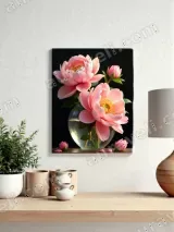 Pink Peonies in Vase Canvas Wall Art for Living Room Bedroom Home Decor – view 4