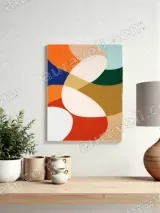 Abstract Geometric Shapes Canvas Wall Art for Living Room Home Decor – view 4